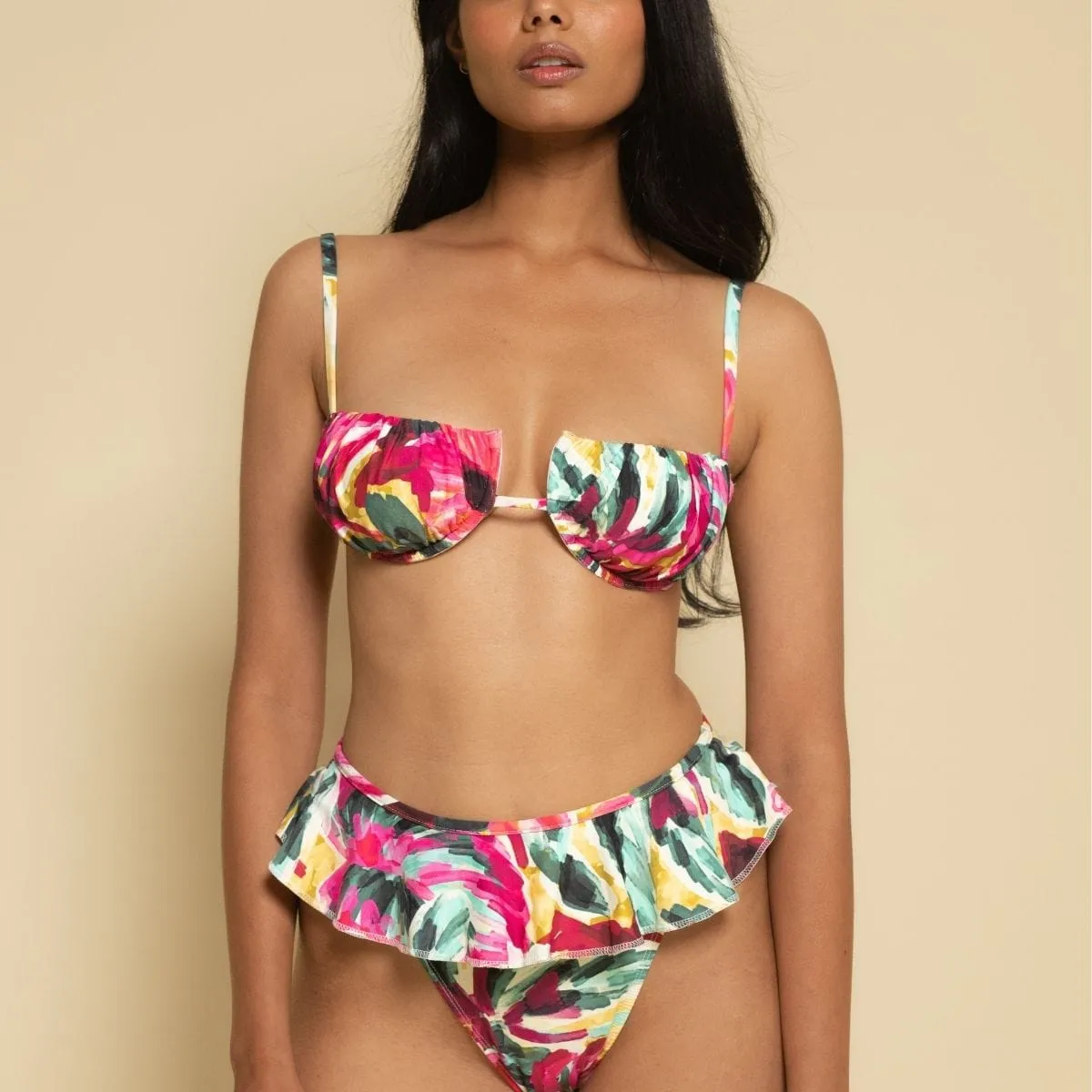 Isla Floral Petal Bikini Top