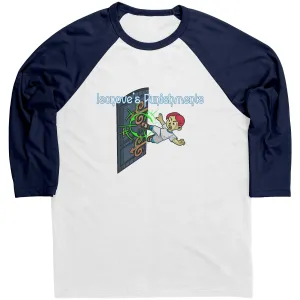 Isonove's Punishments Door Kick Unisex 3/4 Sleeve Raglan Tee
