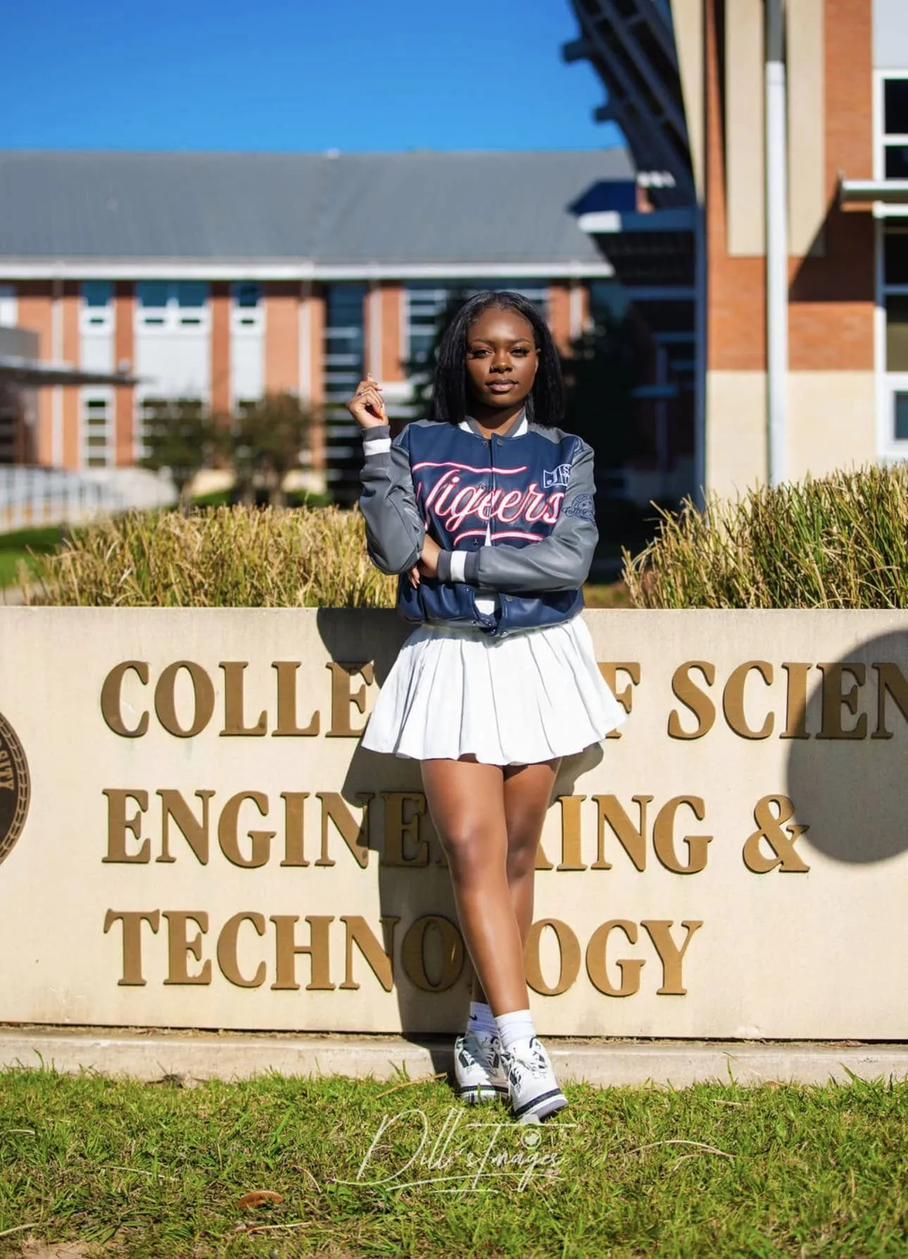 Jackson State | CROP TOP LEATHER VARSITY JACKET