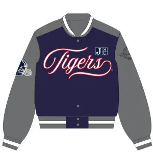Jackson State | CROP TOP LEATHER VARSITY JACKET