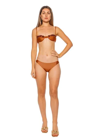Jersey Sands Beaded Bikini Top