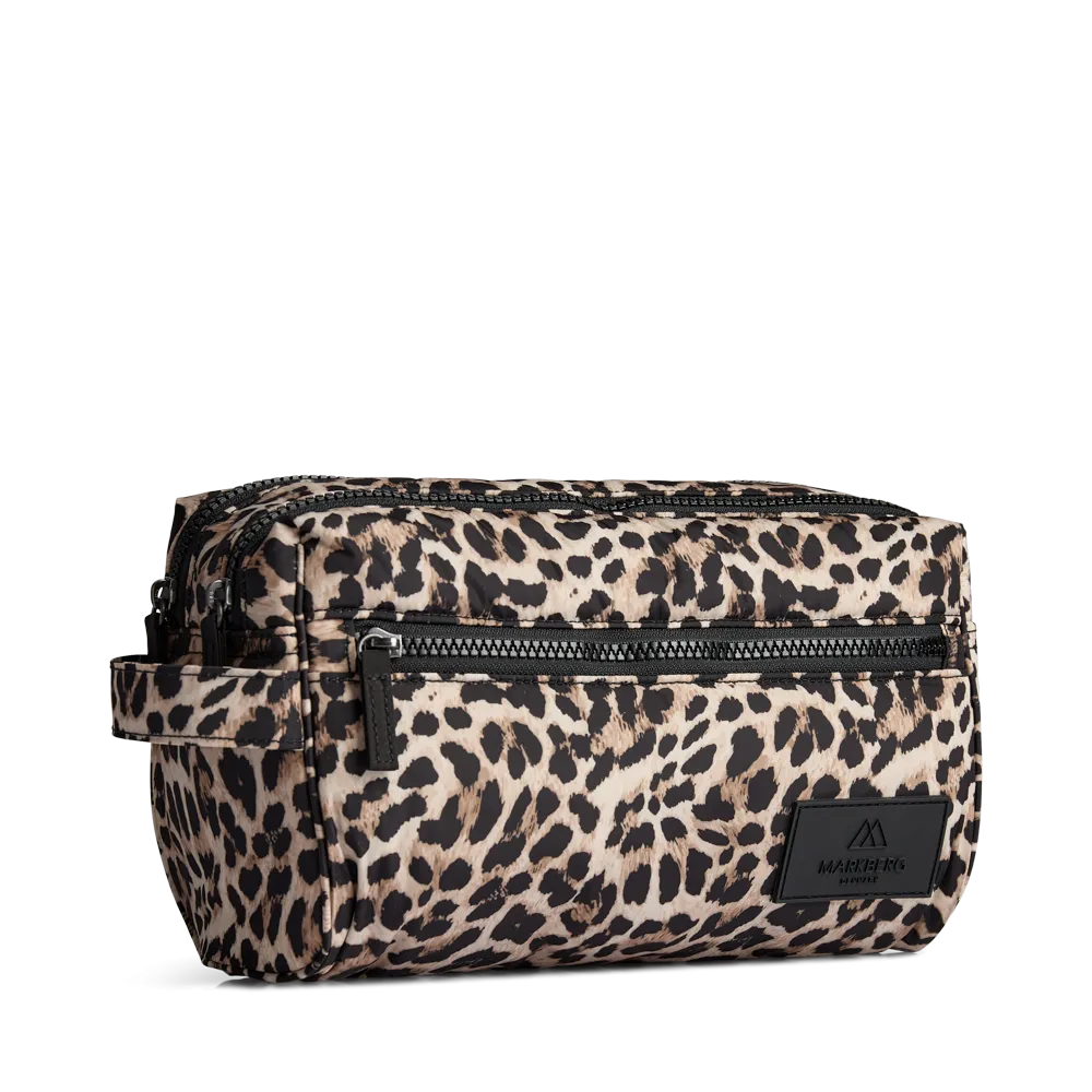 JosephineMBG Leopard Large Toiletry Bag, Recycled, Mega Puffer