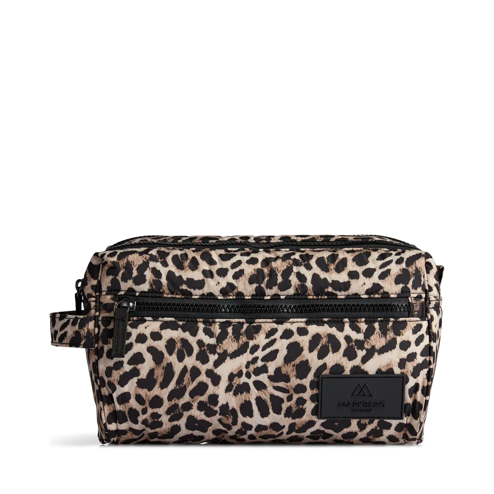 JosephineMBG Leopard Large Toiletry Bag, Recycled, Mega Puffer