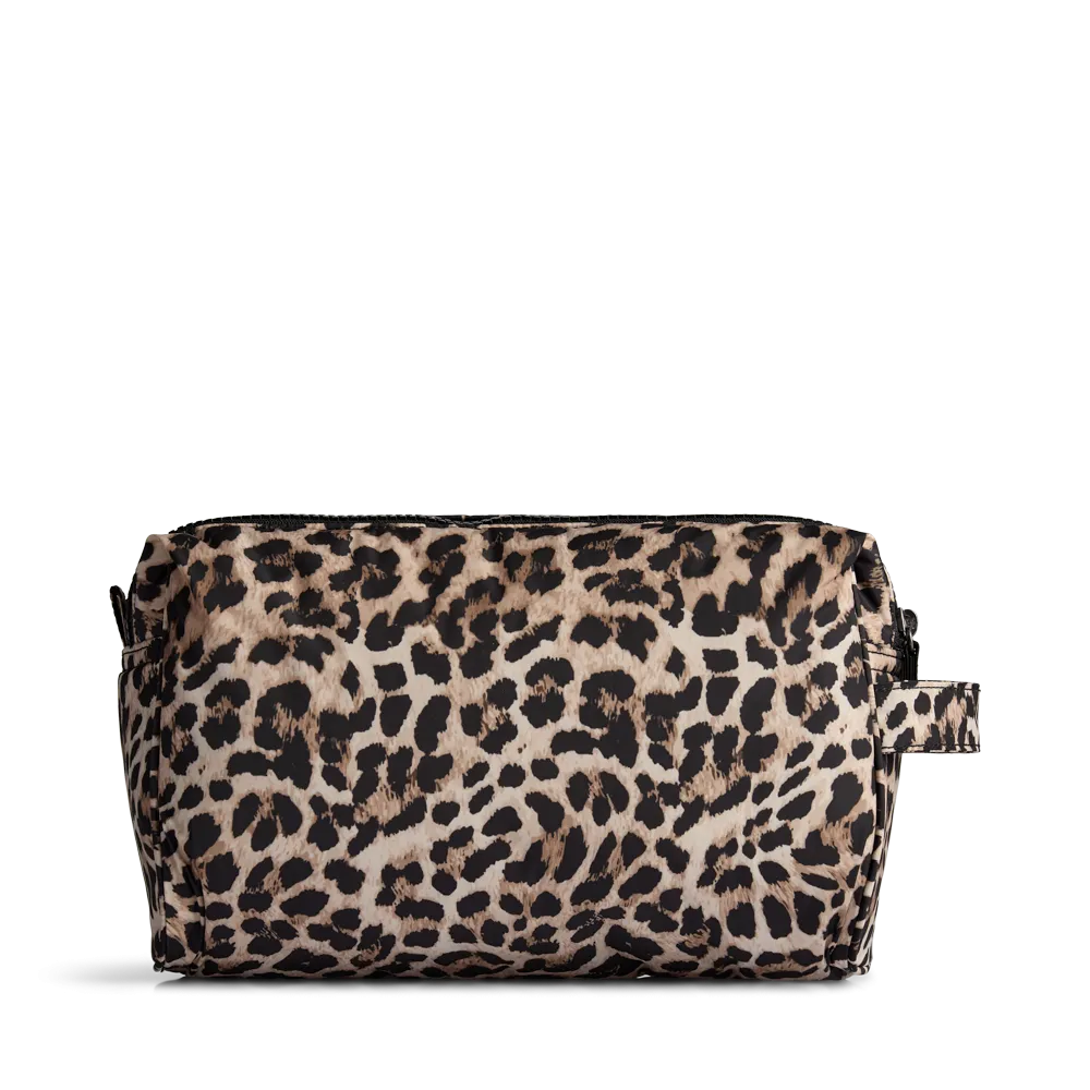 JosephineMBG Leopard Large Toiletry Bag, Recycled, Mega Puffer