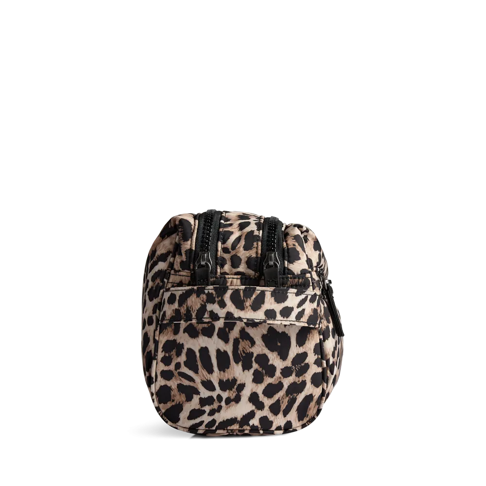 JosephineMBG Leopard Large Toiletry Bag, Recycled, Mega Puffer