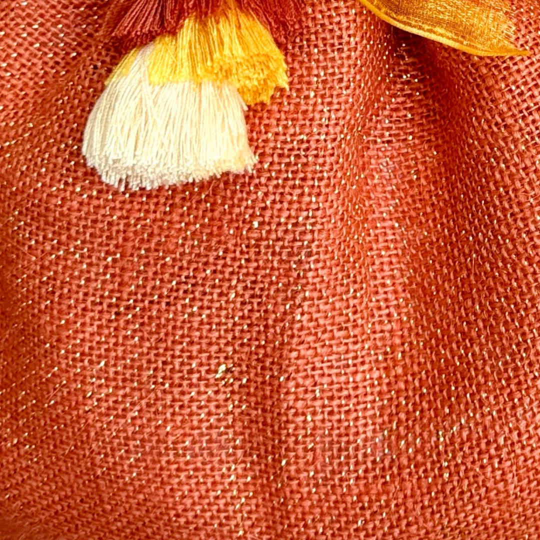 Jute Orange & Mustard Batwa Bags (Set of 2)