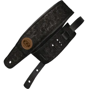 K2 Garment Leather Strap 3" Floral Black