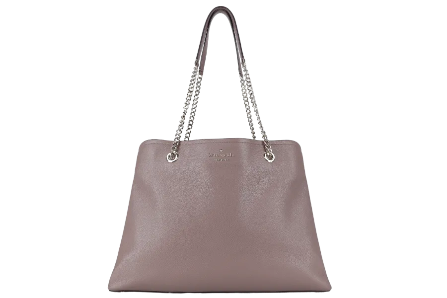 KATE SPADE JORDYN CHAIN SHOULDER BAG LIGHT PURPLE LARGE LEATHER SILVER HARDWARE NO DUST COVER