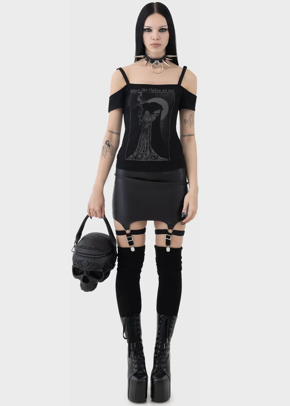 Killstar Engraved Grave Digger Bag Black