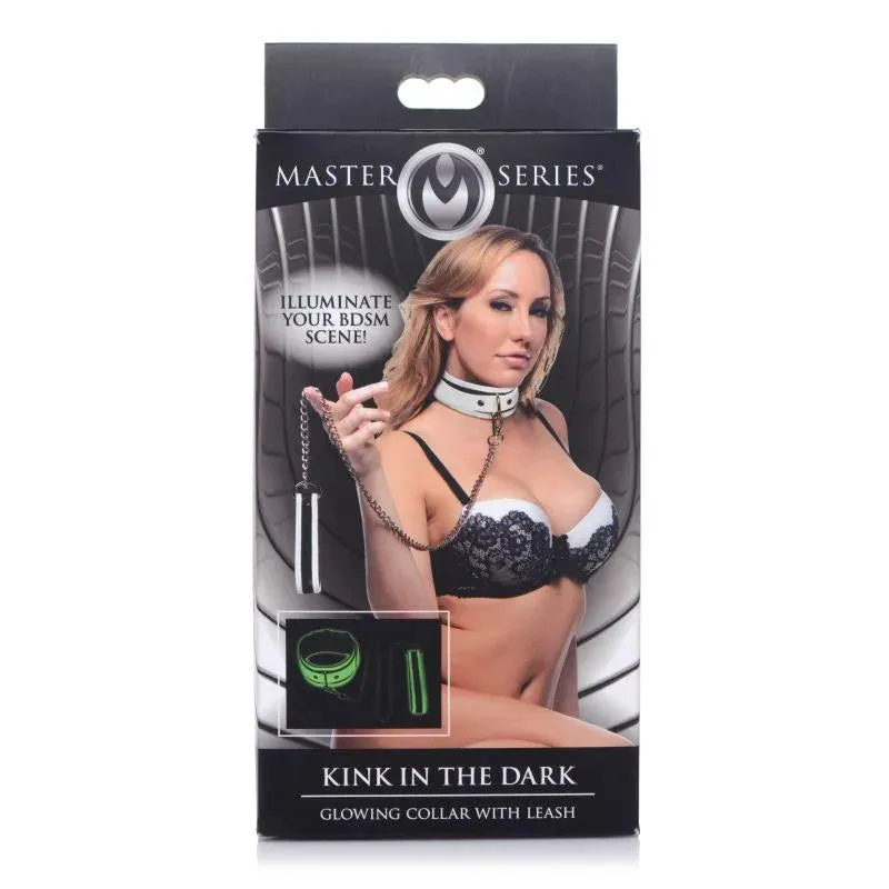 Kink in the Dark Glowing Collar & Lead Flouro Green