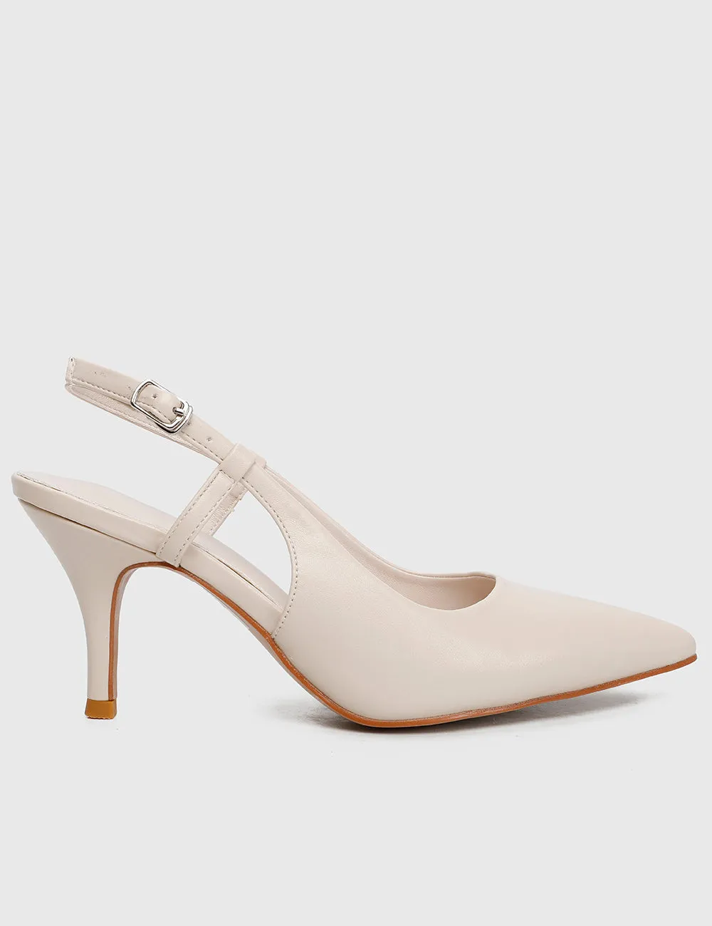 Lally Pointed Toe Heels (White)