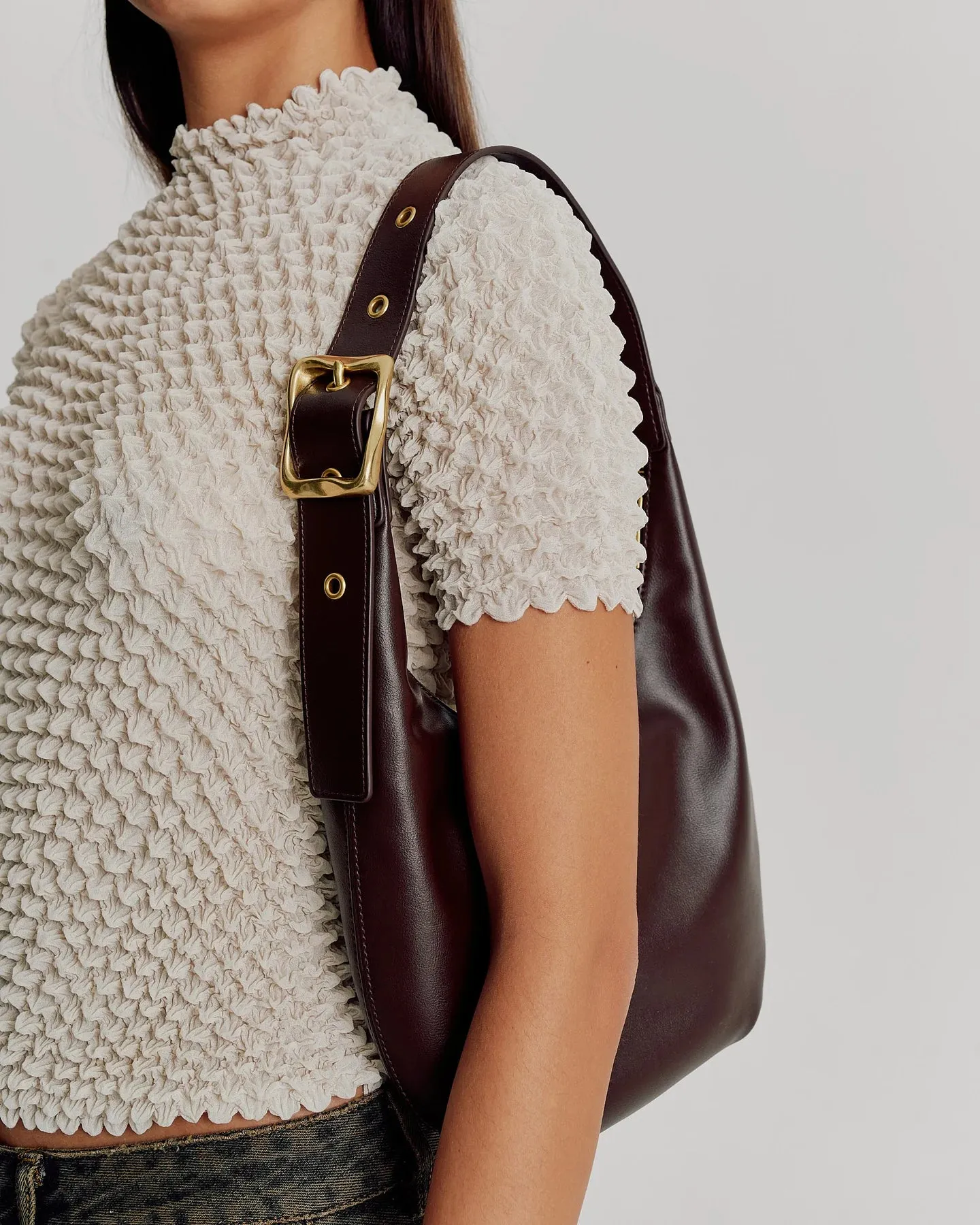 LARGE Everyday Croissant Bag - CHOCOLATE