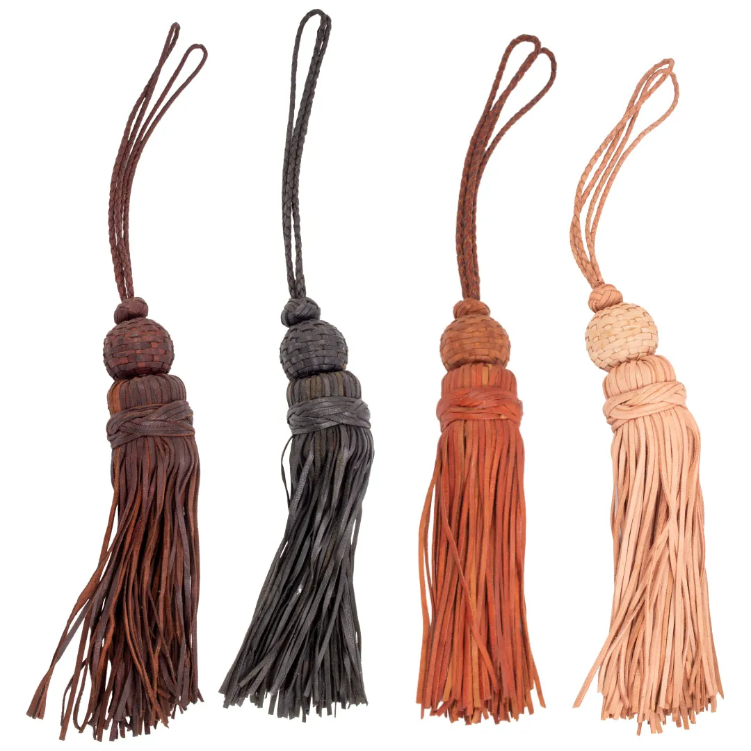Large Handmade Moroccan Leather Tassels | 4 Colors