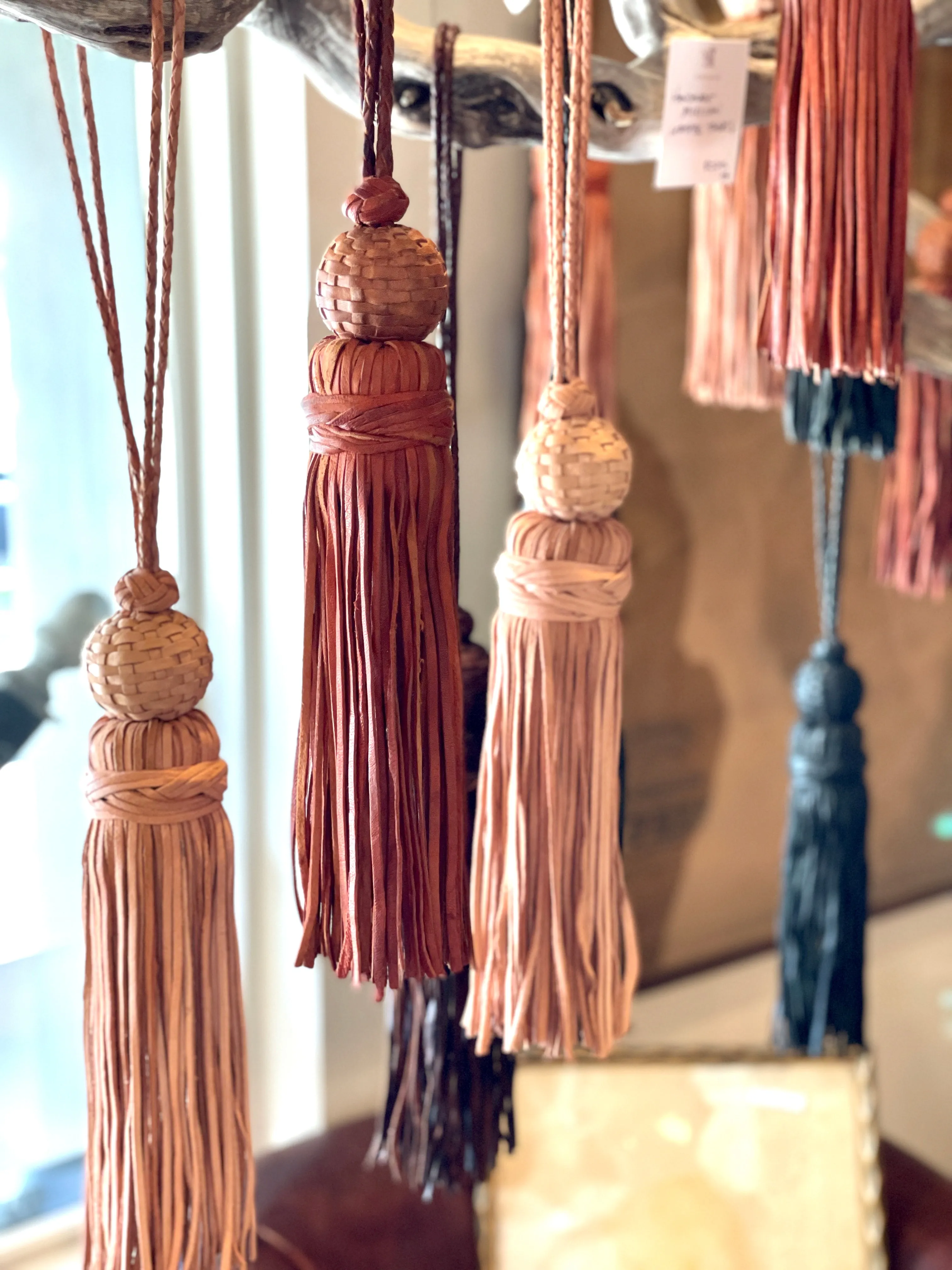 Large Handmade Moroccan Leather Tassels | 4 Colors