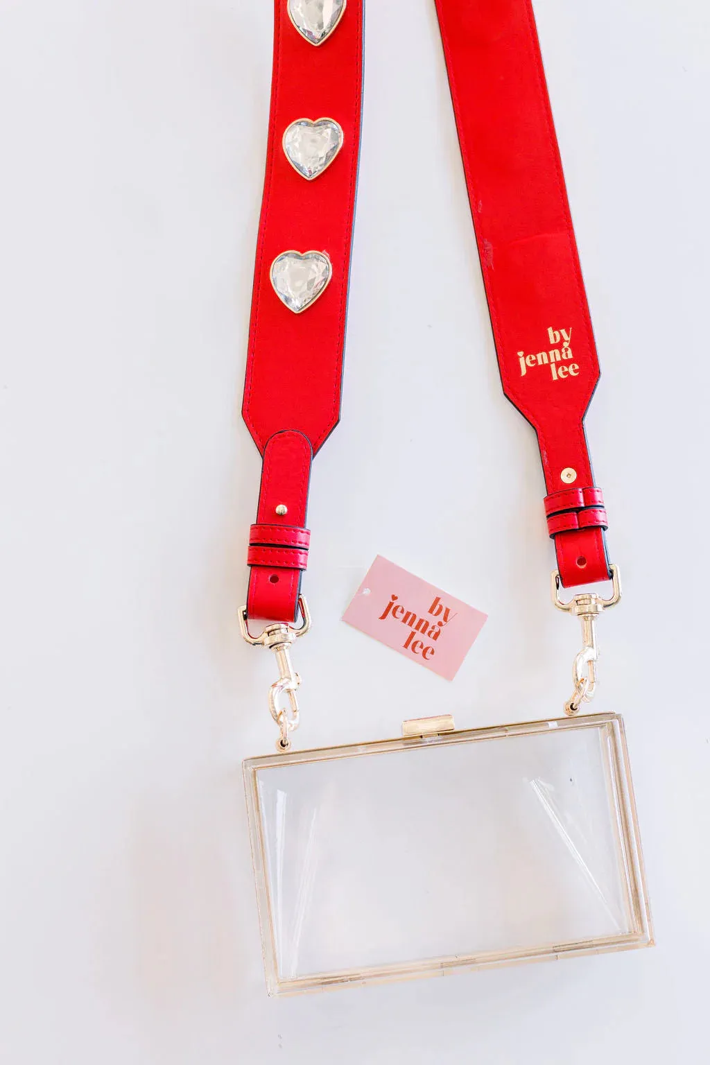 Leather Embellished Crossbody Straps