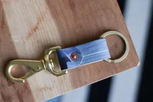 Leather Keyfob |  BRUSHED INDIGO