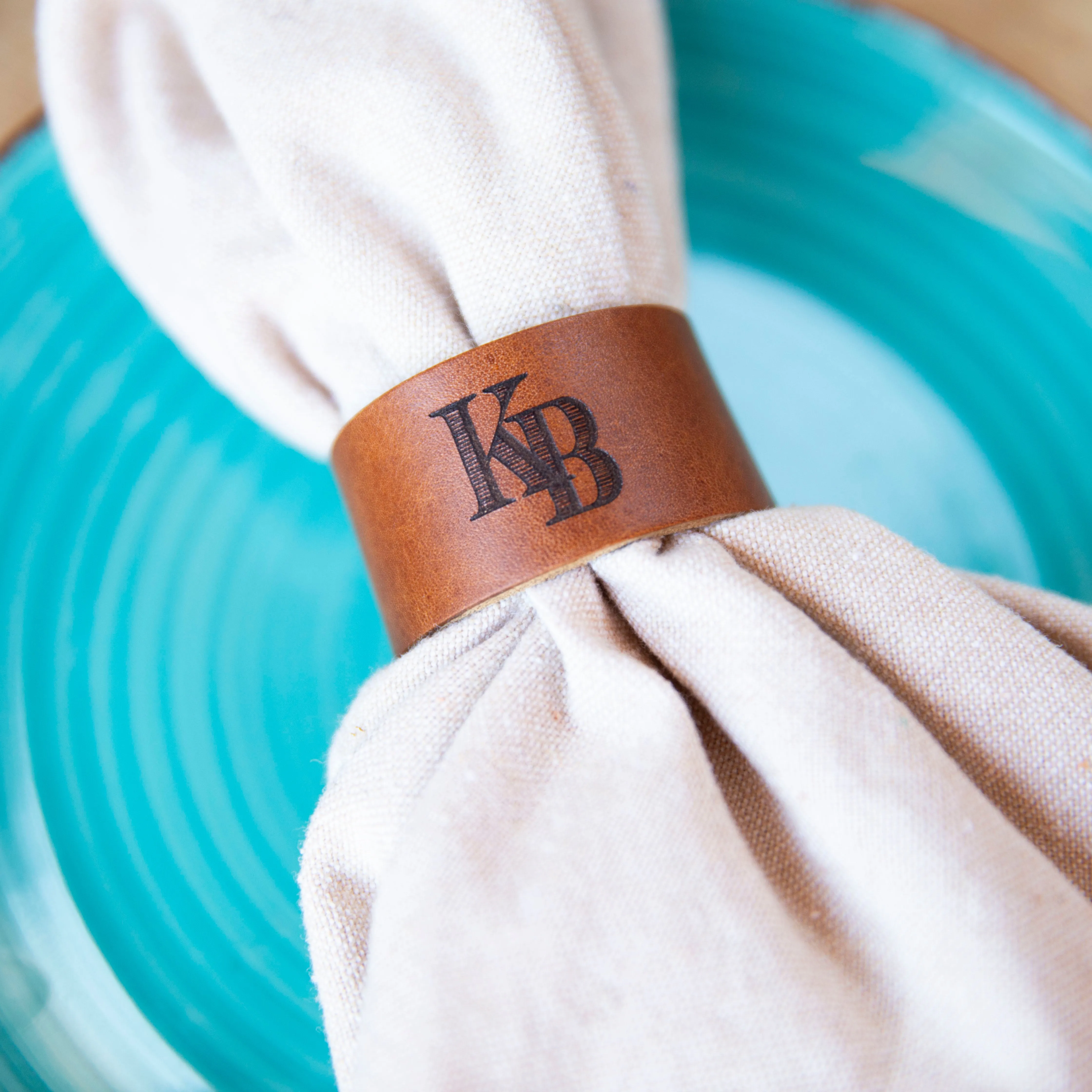 Leather Stamped Napkin Ring