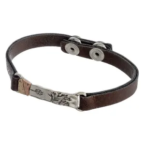 Leather tree bracelet