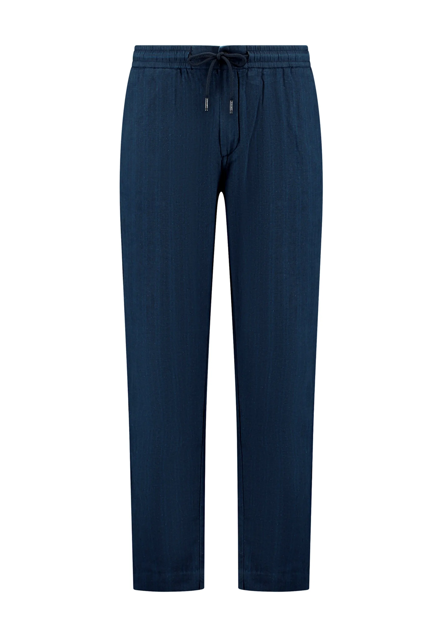 LENNY linen trousers yarn dye stripes | dark navy