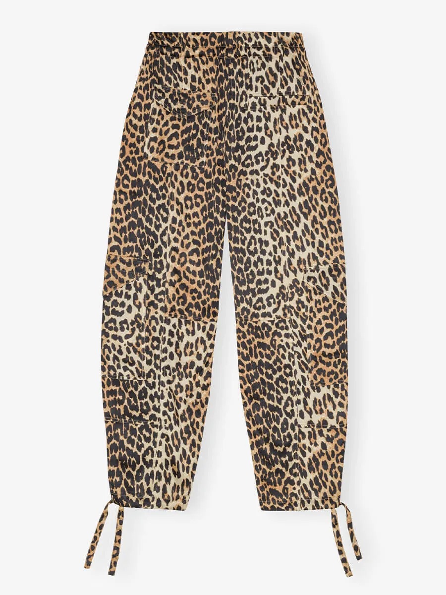 Leopard Printed Satin Trousers
