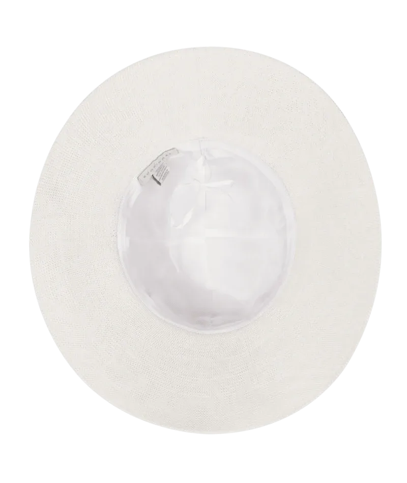 Leslie Wide Brim Sun Protection Hat in Off White