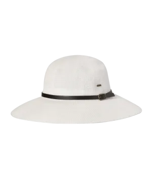 Leslie Wide Brim Sun Protection Hat in Off White