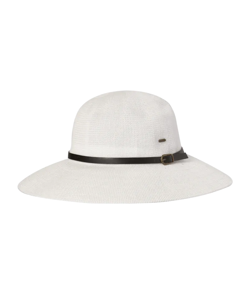 Leslie Wide Brim Sun Protection Hat in Off White