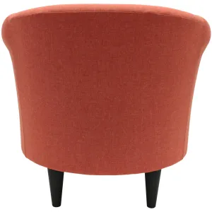 Liam 31.5" W Barrel Chair Zipcode Design™ Fabric OR Leather Type: Jitterbug Mango Performance Basketweave