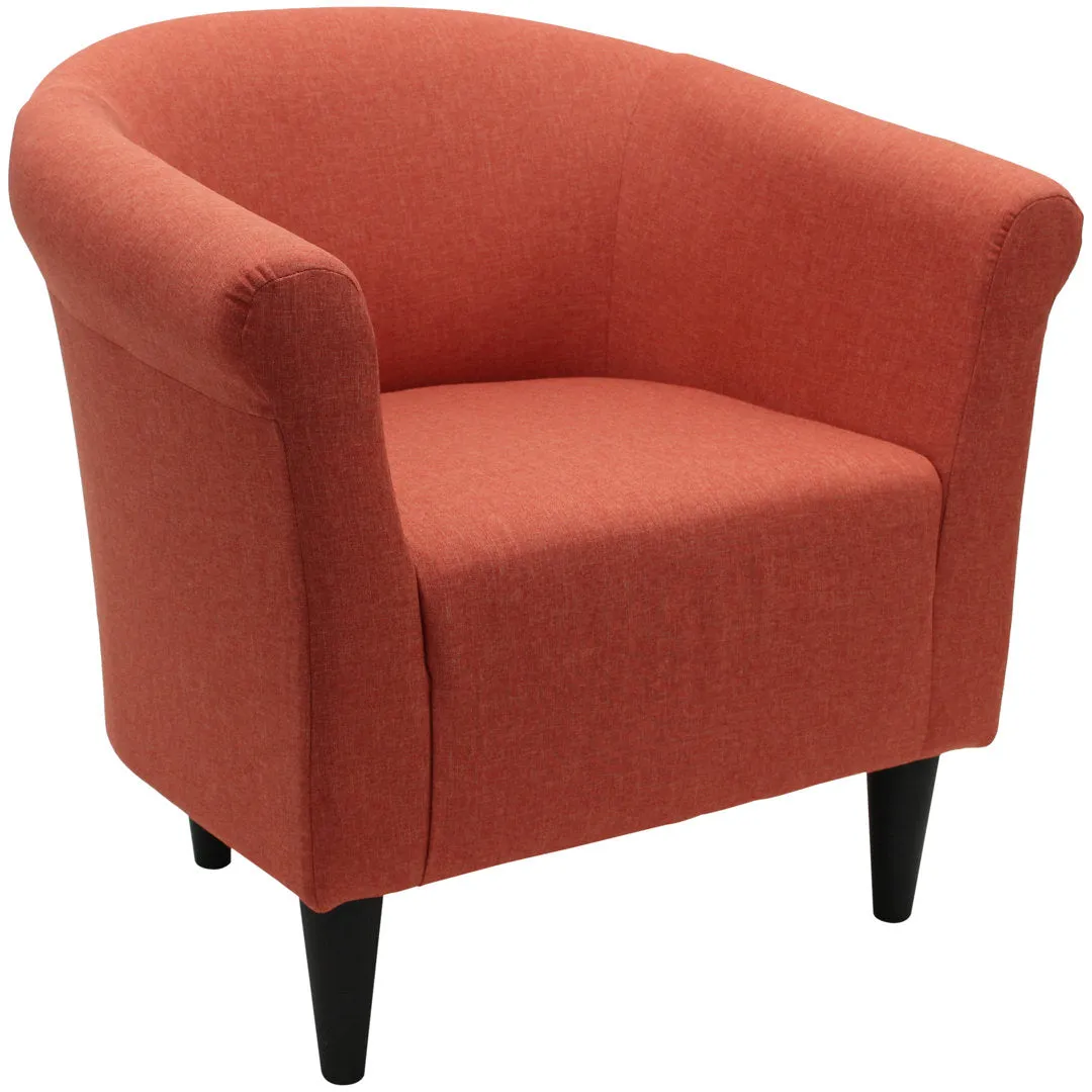 Liam 31.5" W Barrel Chair Zipcode Design™ Fabric OR Leather Type: Jitterbug Mango Performance Basketweave