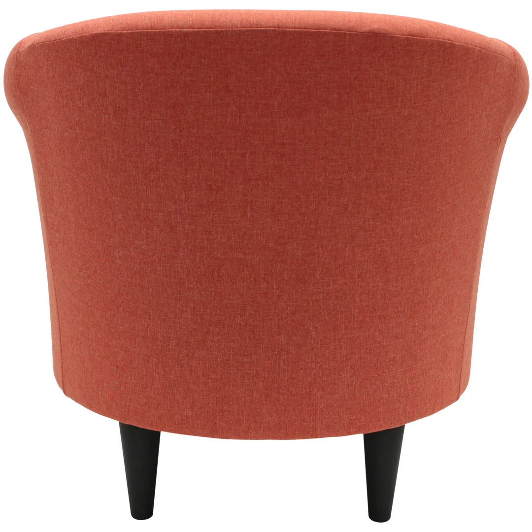 Liam 31.5" W Barrel Chair Zipcode Design™ Fabric OR Leather Type: Jitterbug Mango Performance Basketweave