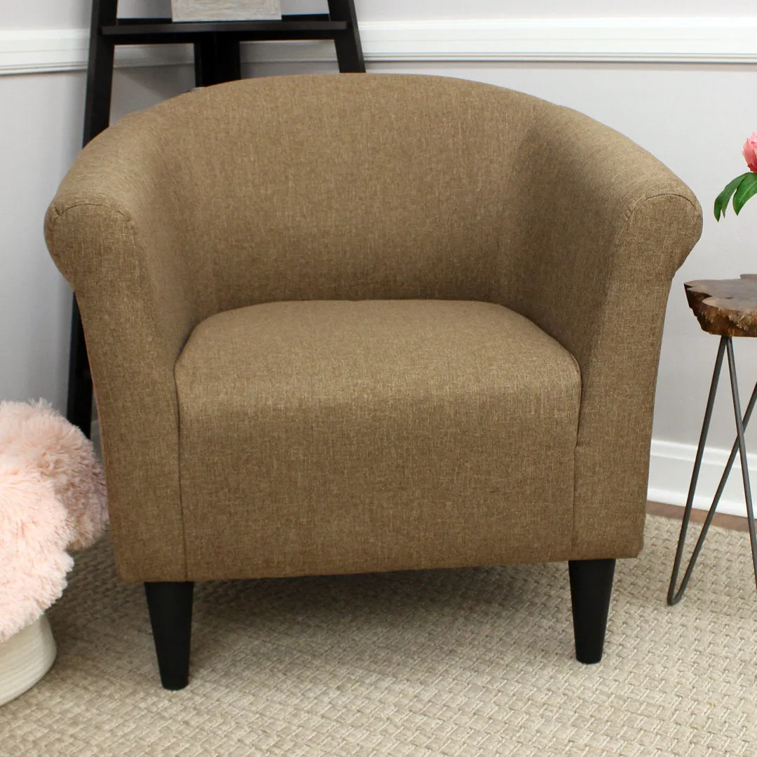 Liam 31.5" W Barrel Chair Zipcode Design™ Fabric OR Leather Type: Pecan Microsuede