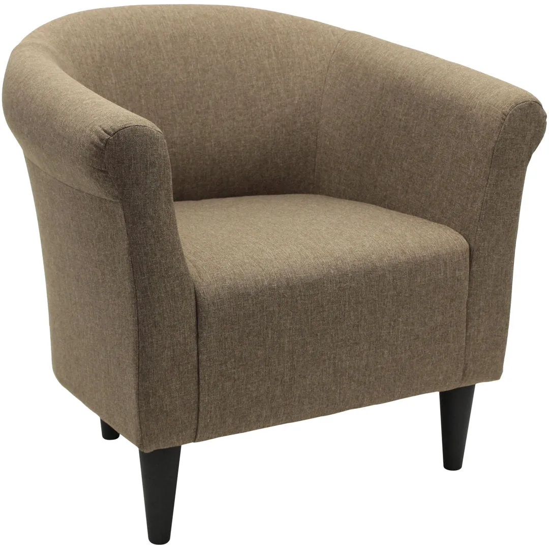 Liam 31.5" W Barrel Chair Zipcode Design™ Fabric OR Leather Type: Pecan Microsuede