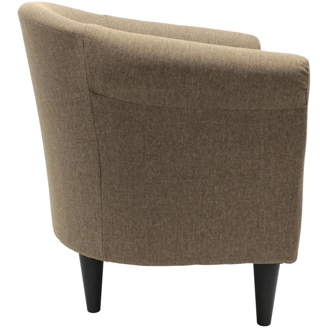 Liam 31.5" W Barrel Chair Zipcode Design™ Fabric OR Leather Type: Pecan Microsuede
