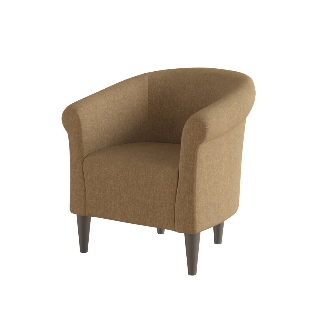 Liam 31.5" W Barrel Chair Zipcode Design™ Fabric OR Leather Type: Pecan Microsuede