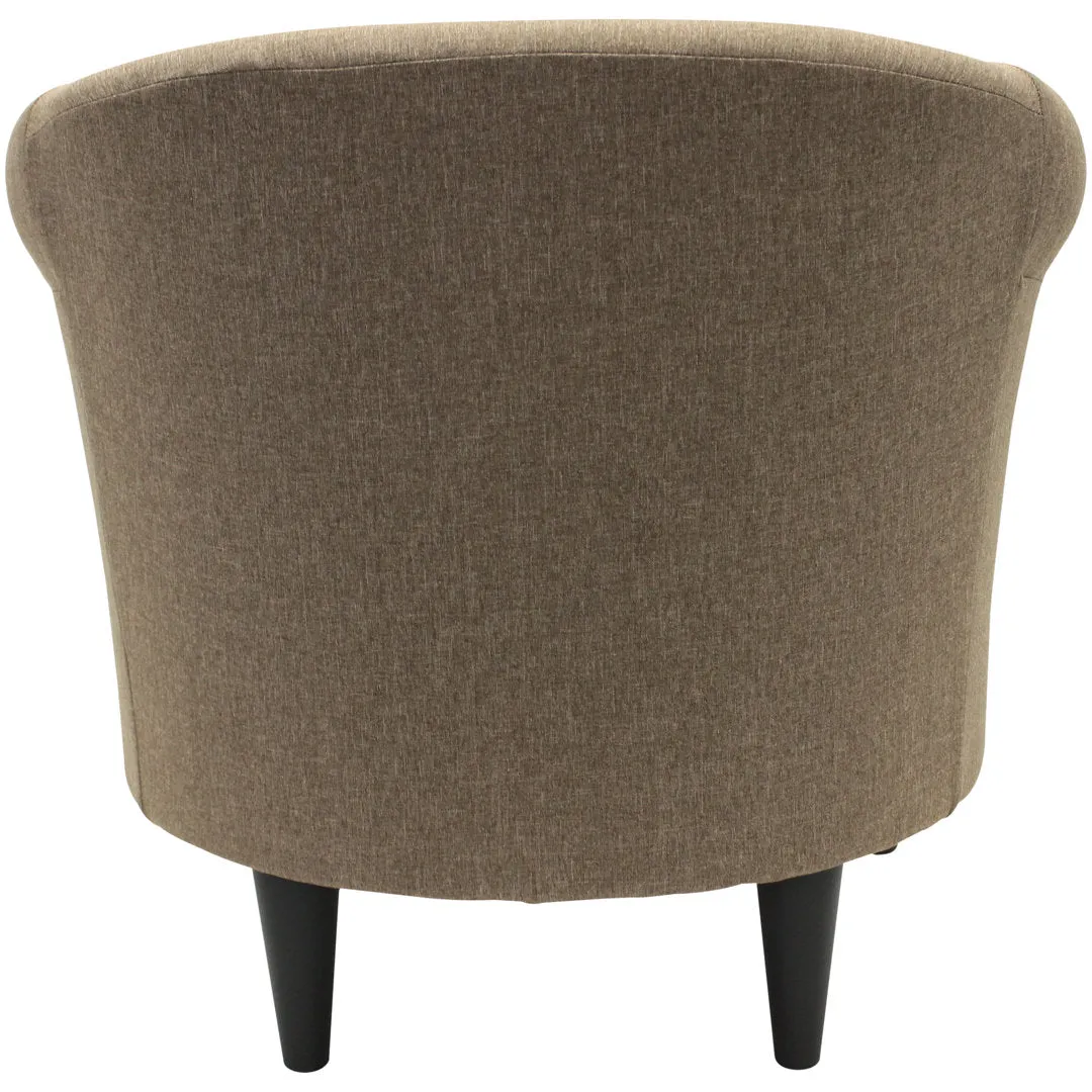 Liam 31.5" W Barrel Chair Zipcode Design™ Fabric OR Leather Type: Pecan Microsuede