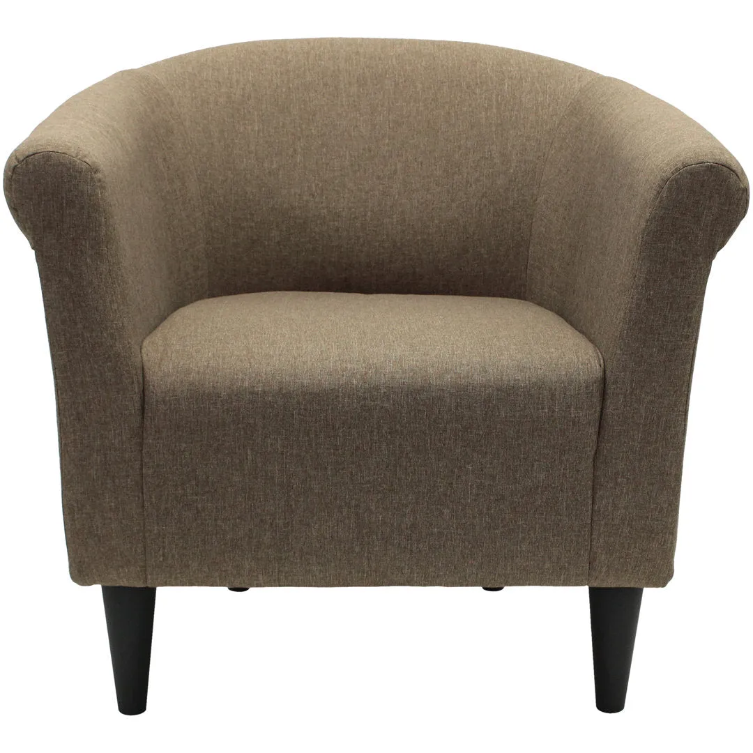 Liam 31.5" W Barrel Chair Zipcode Design™ Fabric OR Leather Type: Pecan Microsuede