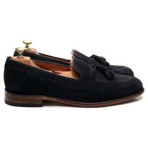 'Lincoln' Navy Blue Suede Tassel Loafers UK 8.5 F