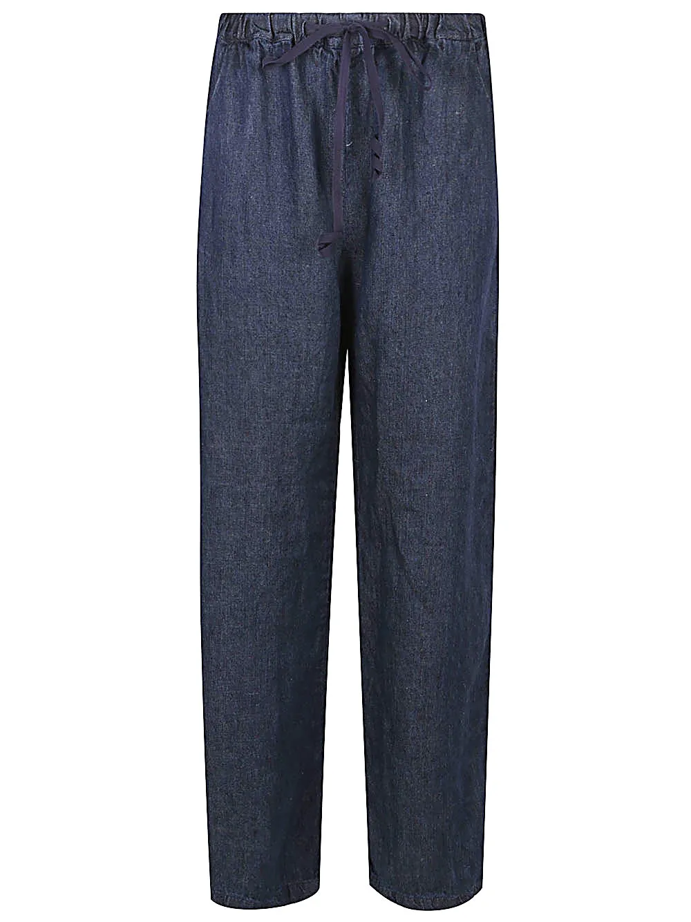 Linen striagh-leg trousers