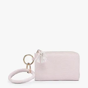 Liv Lizard Bangle Wristlet Baby Pink