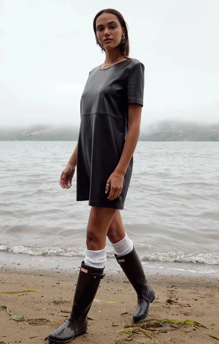 London Faux Leather Dress