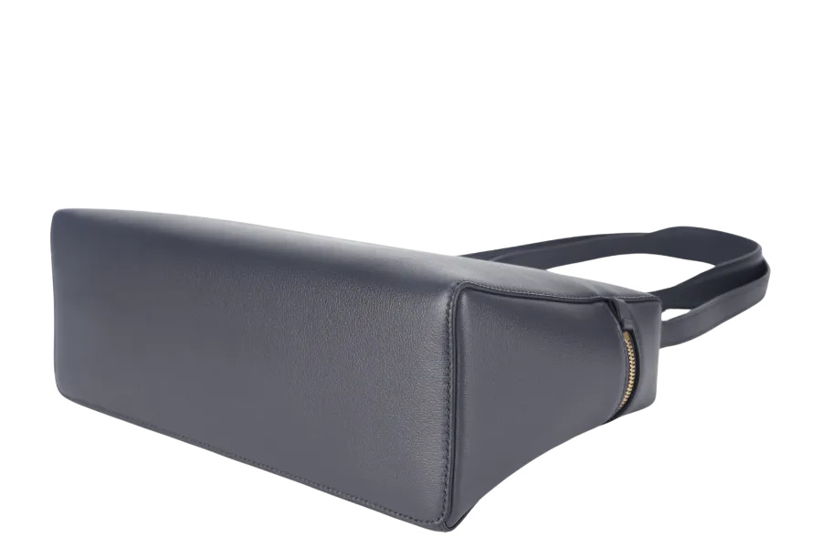 LORO PIANA L27 NAVY BLUE GRAINED CALFSKIN GOLD HARDWARE WITH DUST COVER, LOCK AND BOX