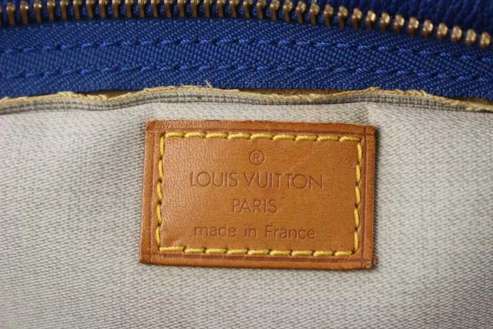 Louis Vuitton 1991 LV Cup Blue Monogram Sail Sac Cowes Messenger Bag 826lv89
