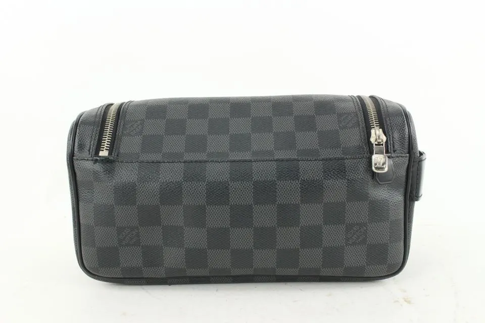 Louis Vuitton Black Damier Graphite Toiletry Pouch Poche Toilette 12lvs624