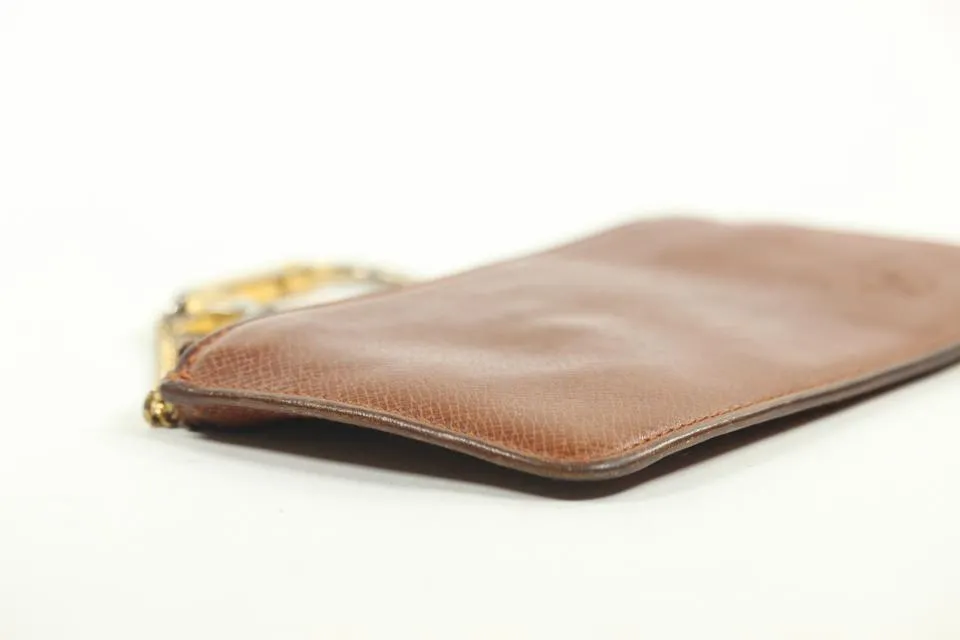 Louis Vuitton Brown Taiga Leather Key Pouch 13lv1103