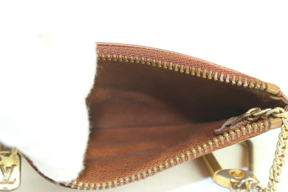 Louis Vuitton Brown Taiga Leather Key Pouch 13lv1103