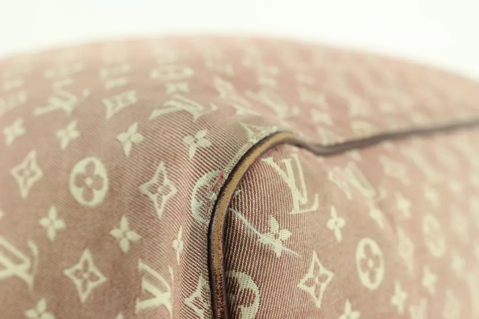 Louis Vuitton Burgundy Monogram Mini Lin Idylle Neverfull MM Tote 10lv1101