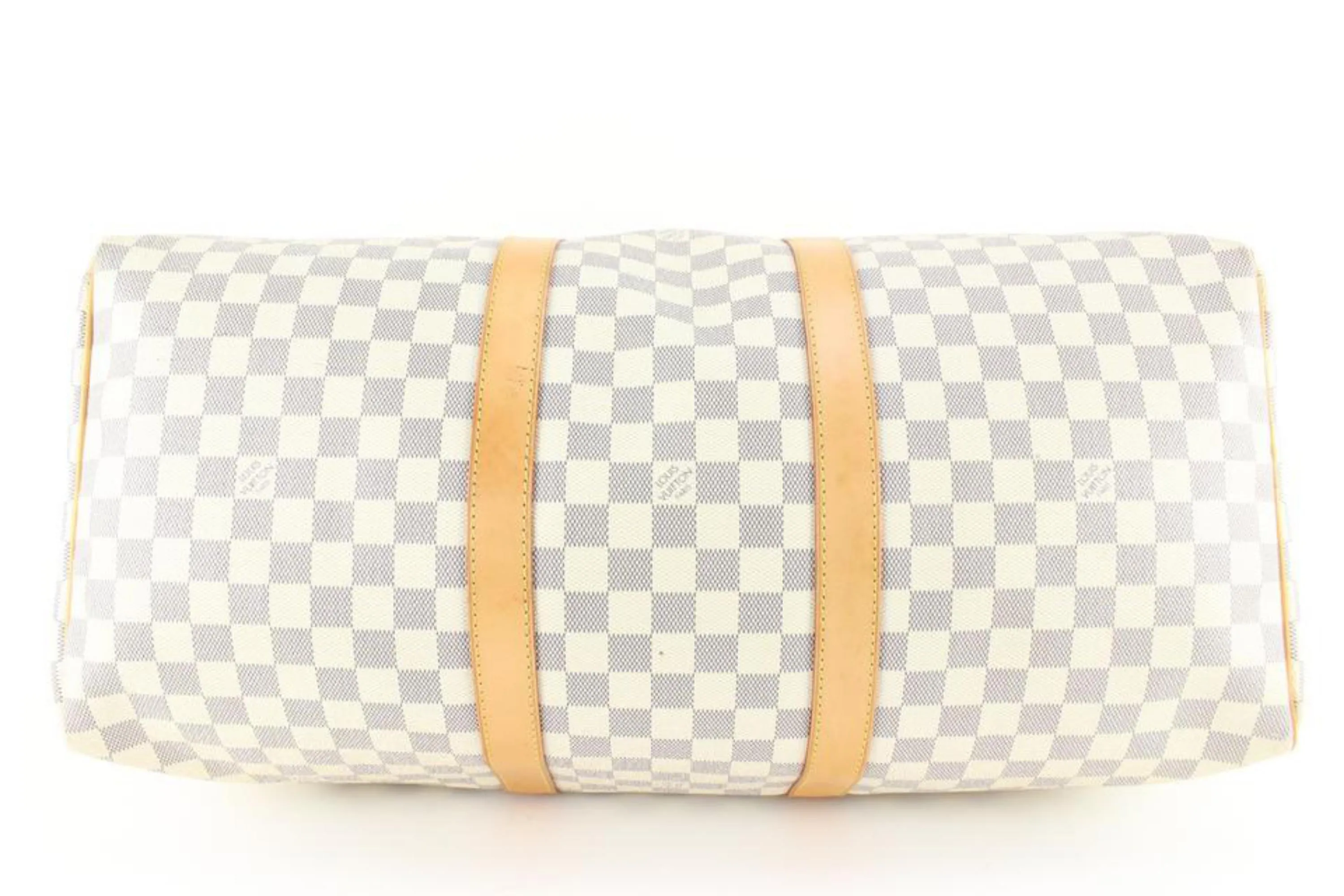 Louis Vuitton Damier Azur Keepall 50 Duffle Bag 38lk824s