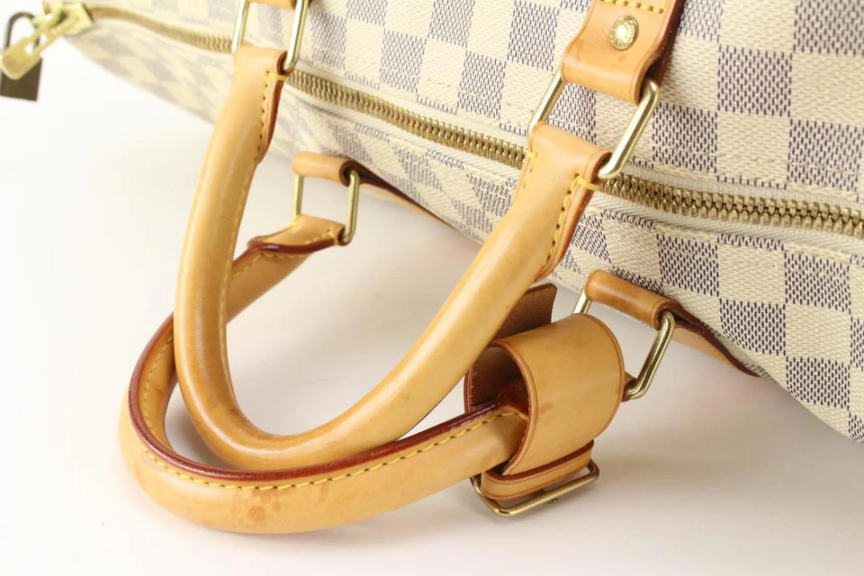 Louis Vuitton Damier Azur Keepall 50 Duffle Bag 38lk824s