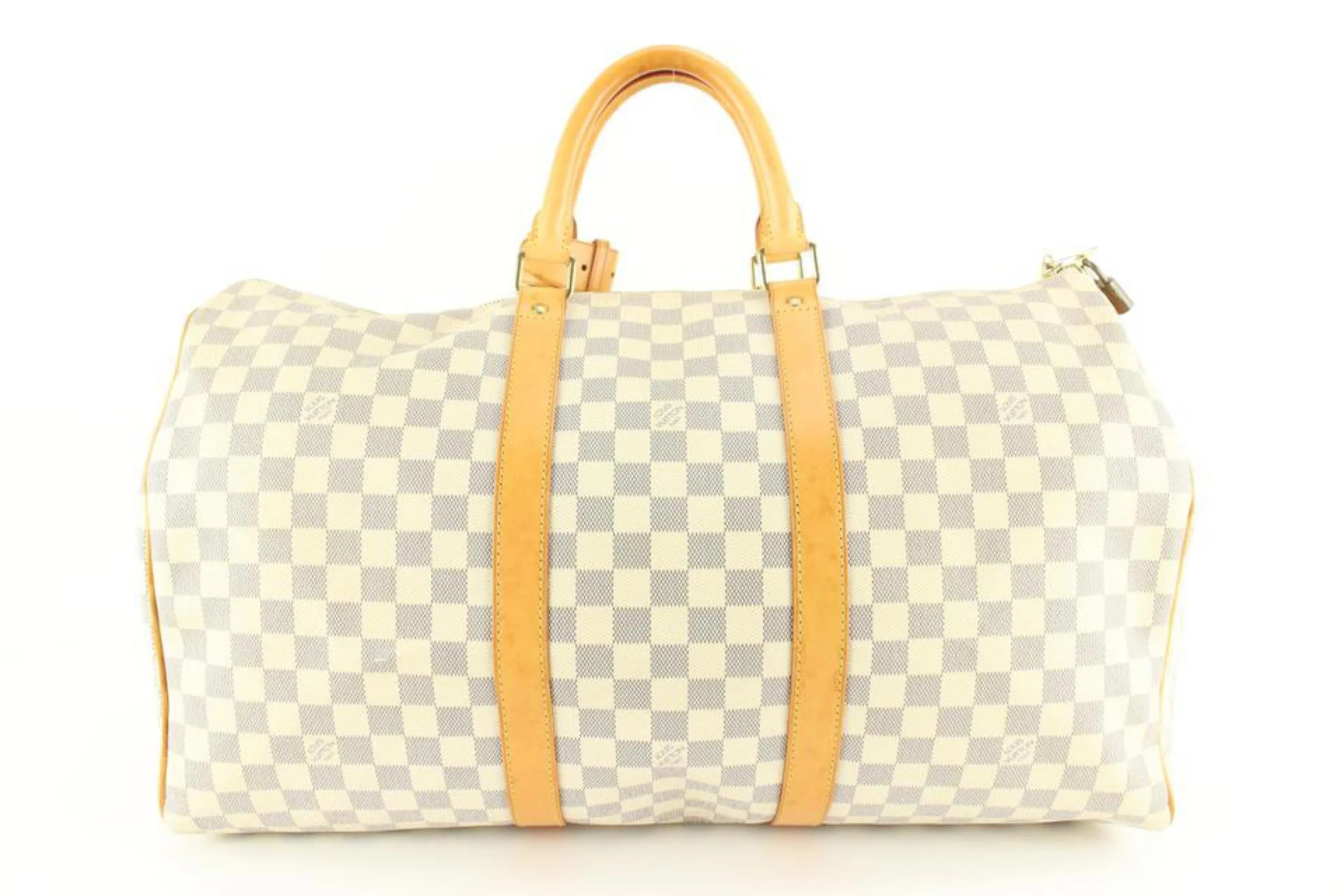 Louis Vuitton Damier Azur Keepall 50 Duffle Bag 38lk824s