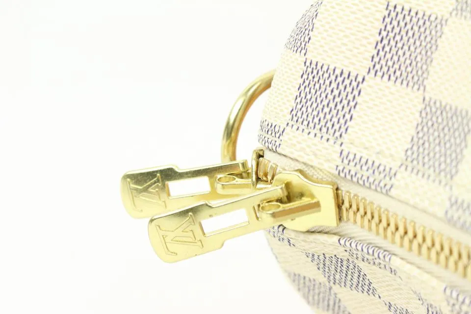 Louis Vuitton Damier Azur Keepall Bandouliere 55 Duffle with Strap 44lk96